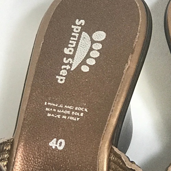 New Spring Step Made in Italy copper wedge sandals - Picture 4 of 5